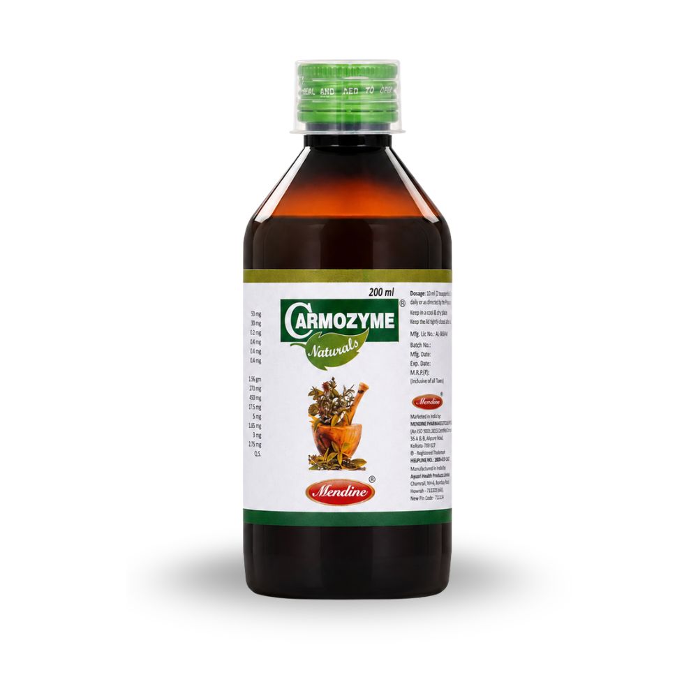 Carmoyzme Naturals Ayurvedic Digestive Syrup for Indigestion, Gas and Bloating