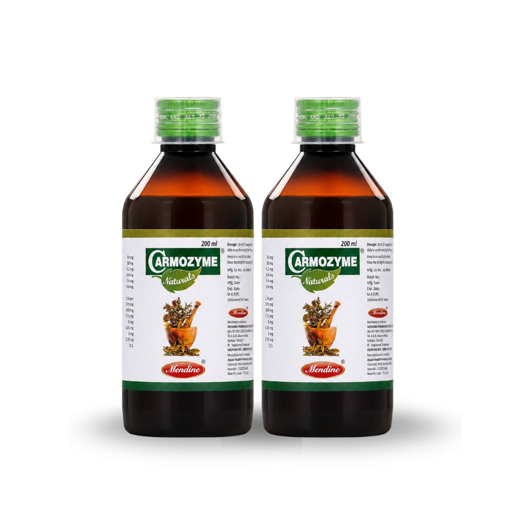 Carmoyzme Naturals Ayurvedic Digestive Syrup for Indigestion, Gas and Bloating
