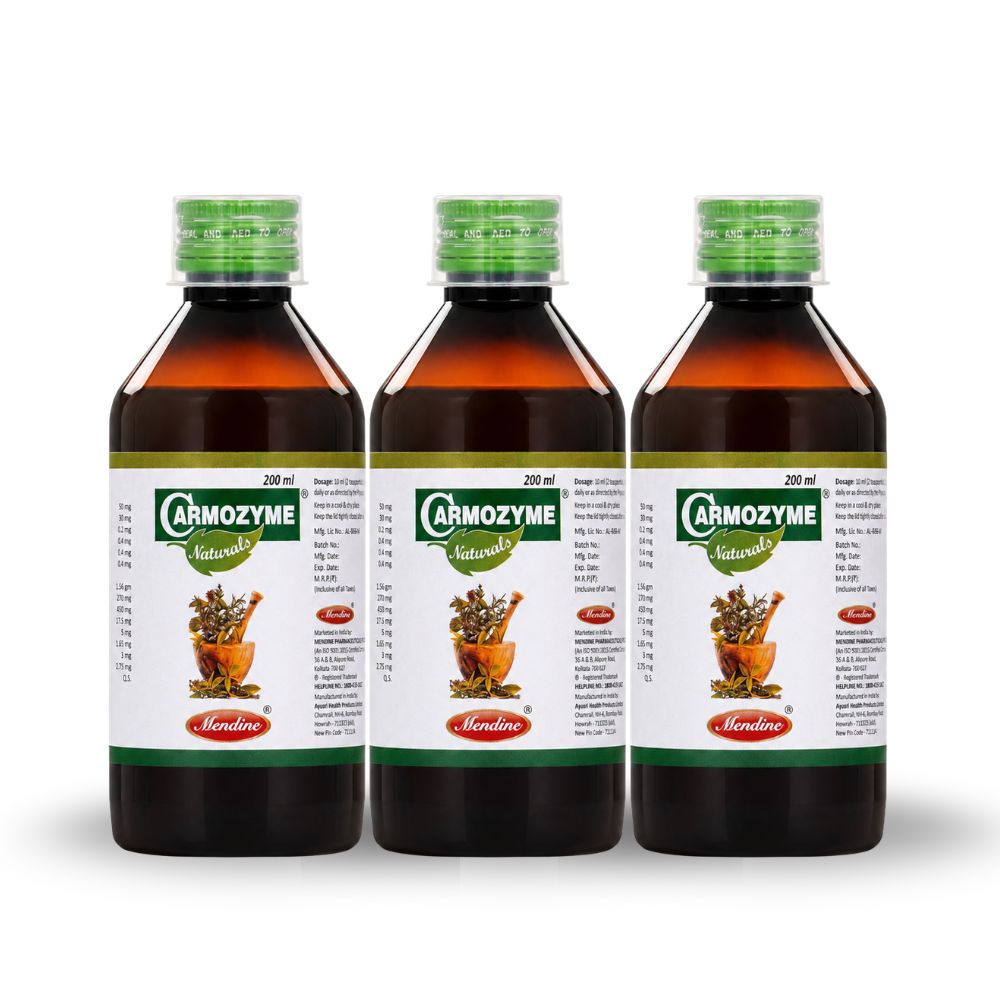 Carmoyzme Naturals Ayurvedic Digestive Syrup for Indigestion, Gas and Bloating
