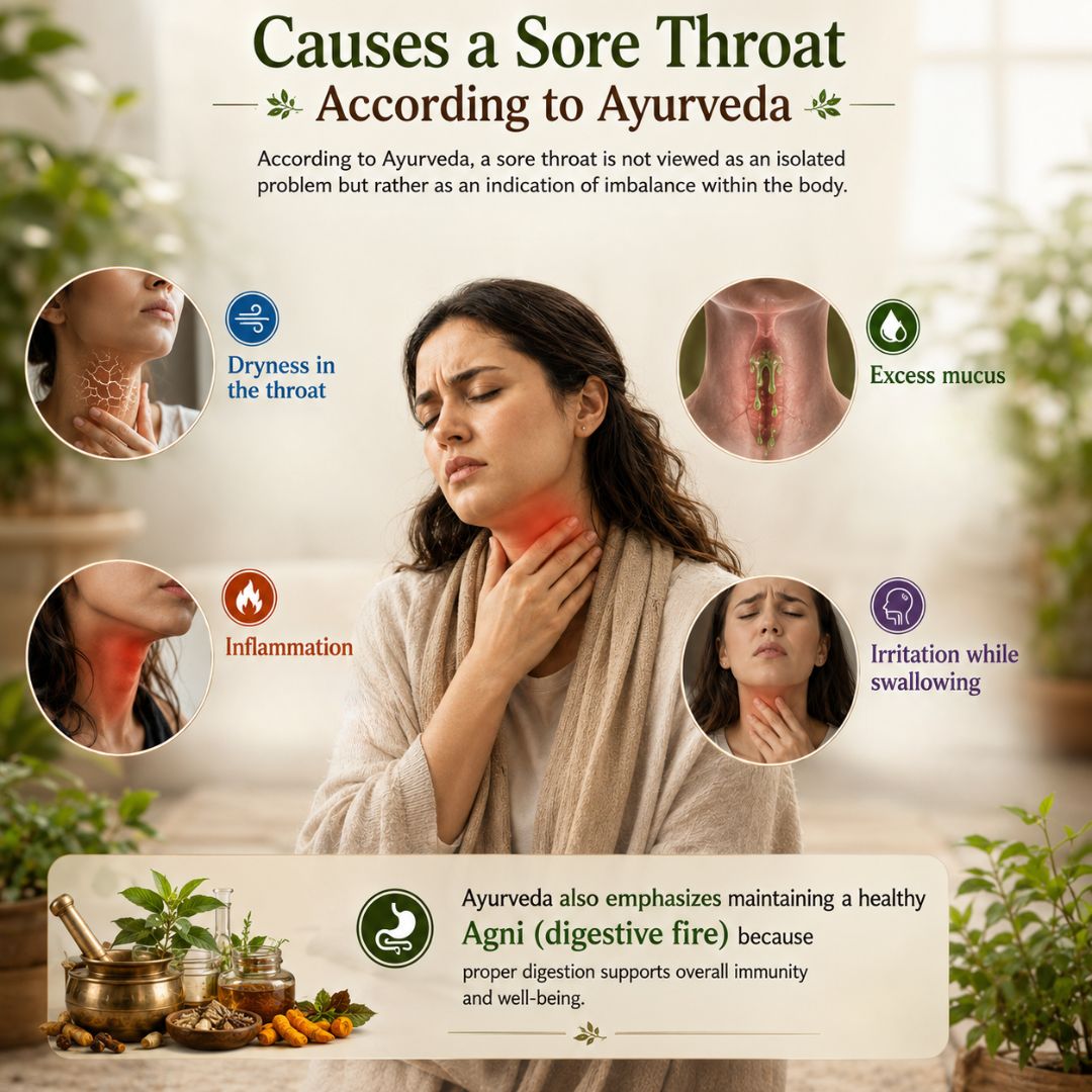 What Causes a Sore Throat According to Ayurveda