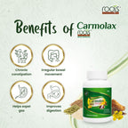 Benefits of Carmolax Roots herbal micro granules by Roots by Mendine for natural constipation relief, healthy digestion and comfortable bowel movement